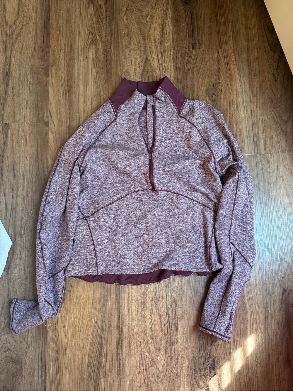 Lulu Quarter-Zip Maroon Heather
